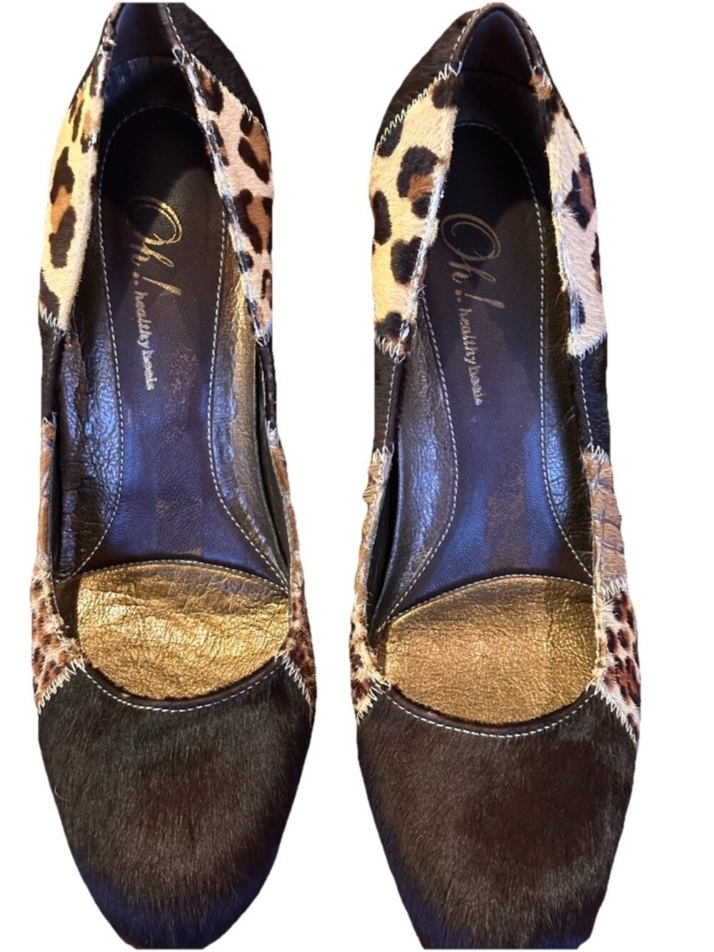 Oh! Healthy Heels Women's Mohair Exotic Heels Size 8M Cheetah Safari